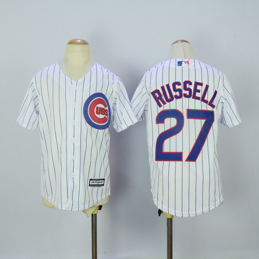 Youth Chicago Cubs #27 Russell White MLB Jerseys